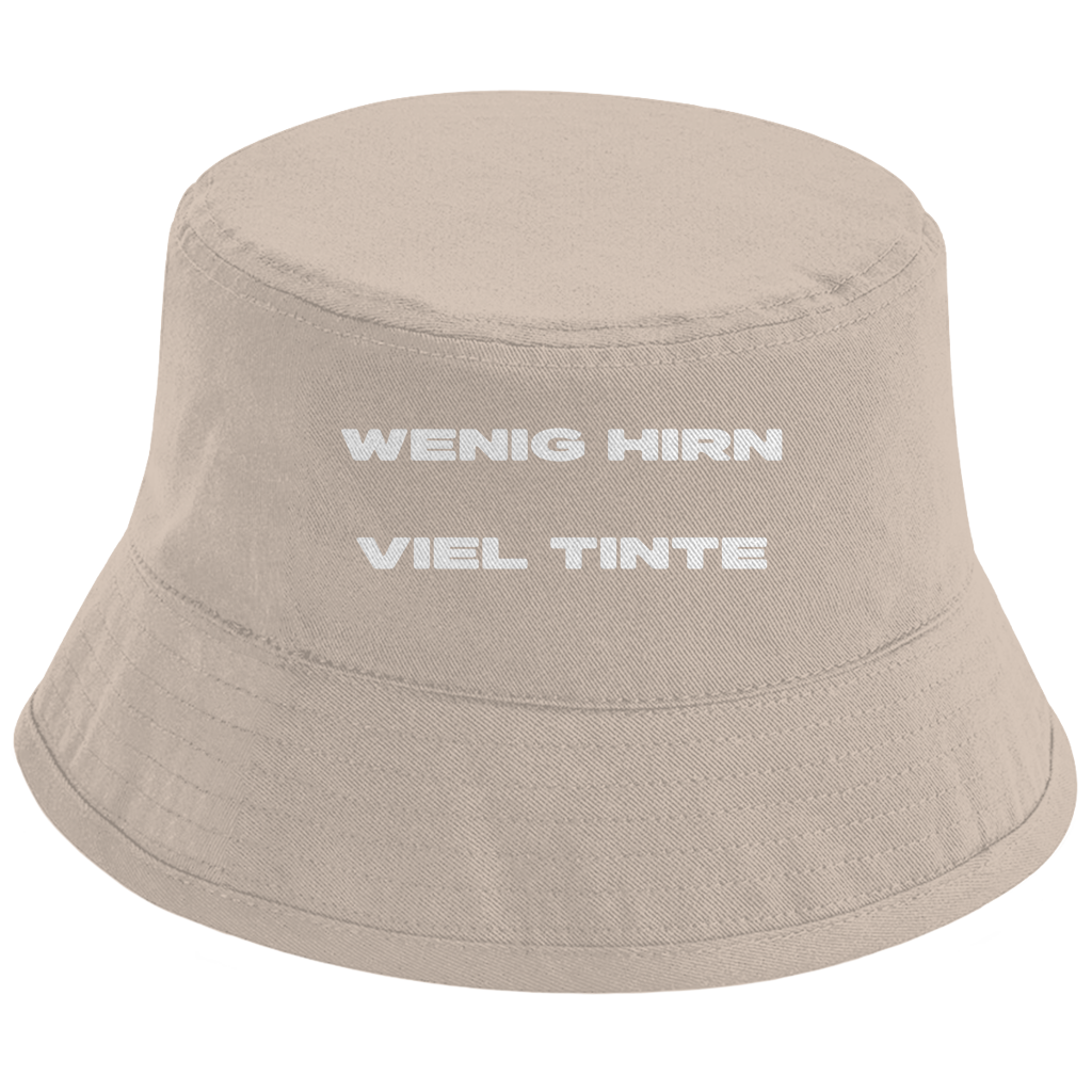 WENIG HIRN VIEL TINTE - Bucket Hat